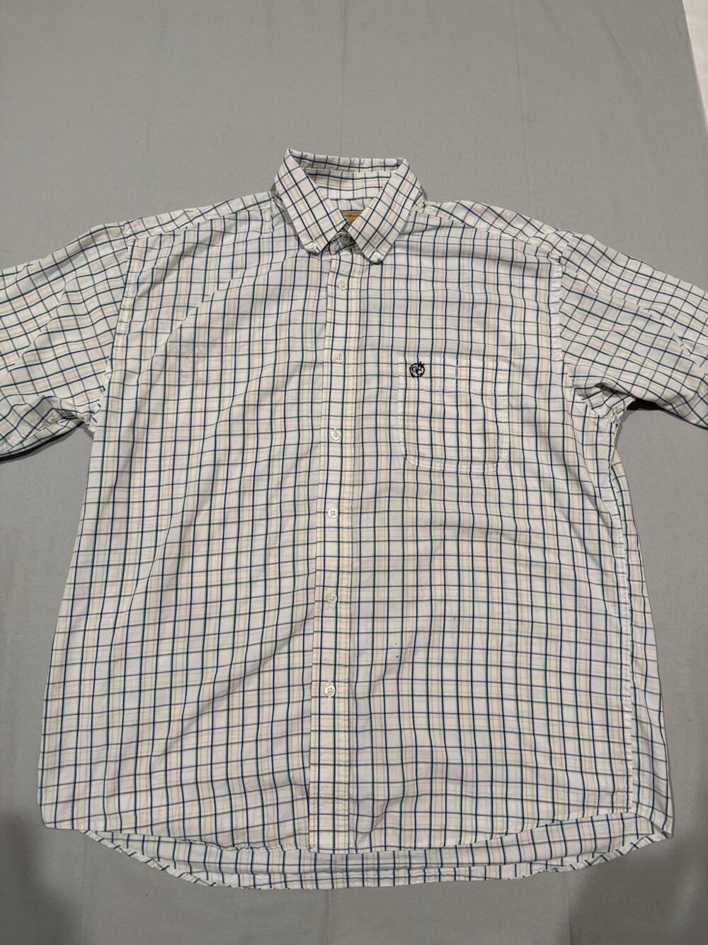Gunnison Creek Outfitters Men’s Large Plaid Button Down Short Sleeve Shirt L